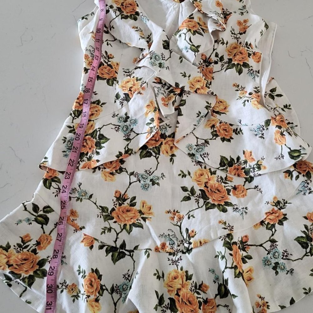 Tangerine Floral Dress. Price is Firm or best Offer. - Picture 5 of 6